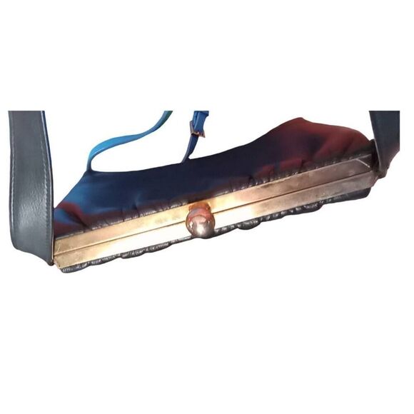 Vintage HL usa, Harry Levine leather kiss lock handbag - Picture 5 of 6